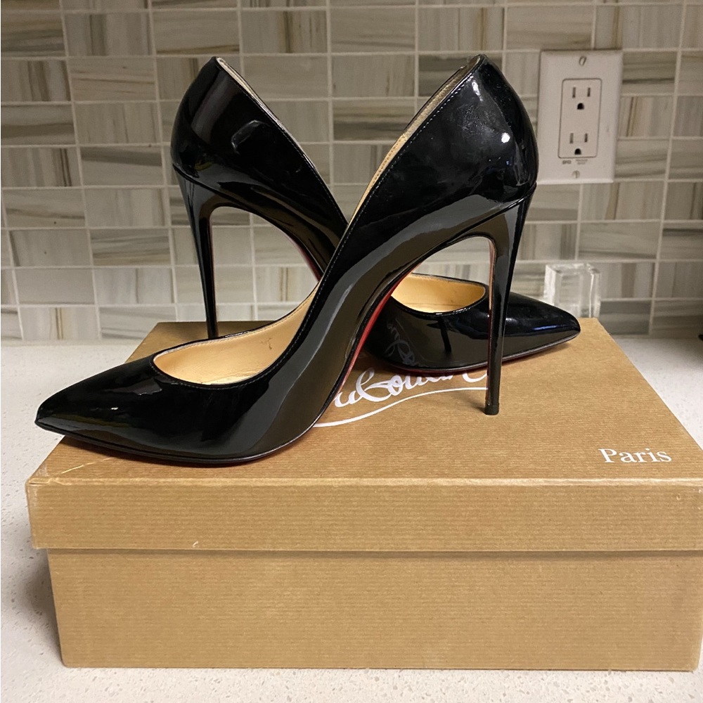 Christian Louboutin Patent Black Pigalle Follies
